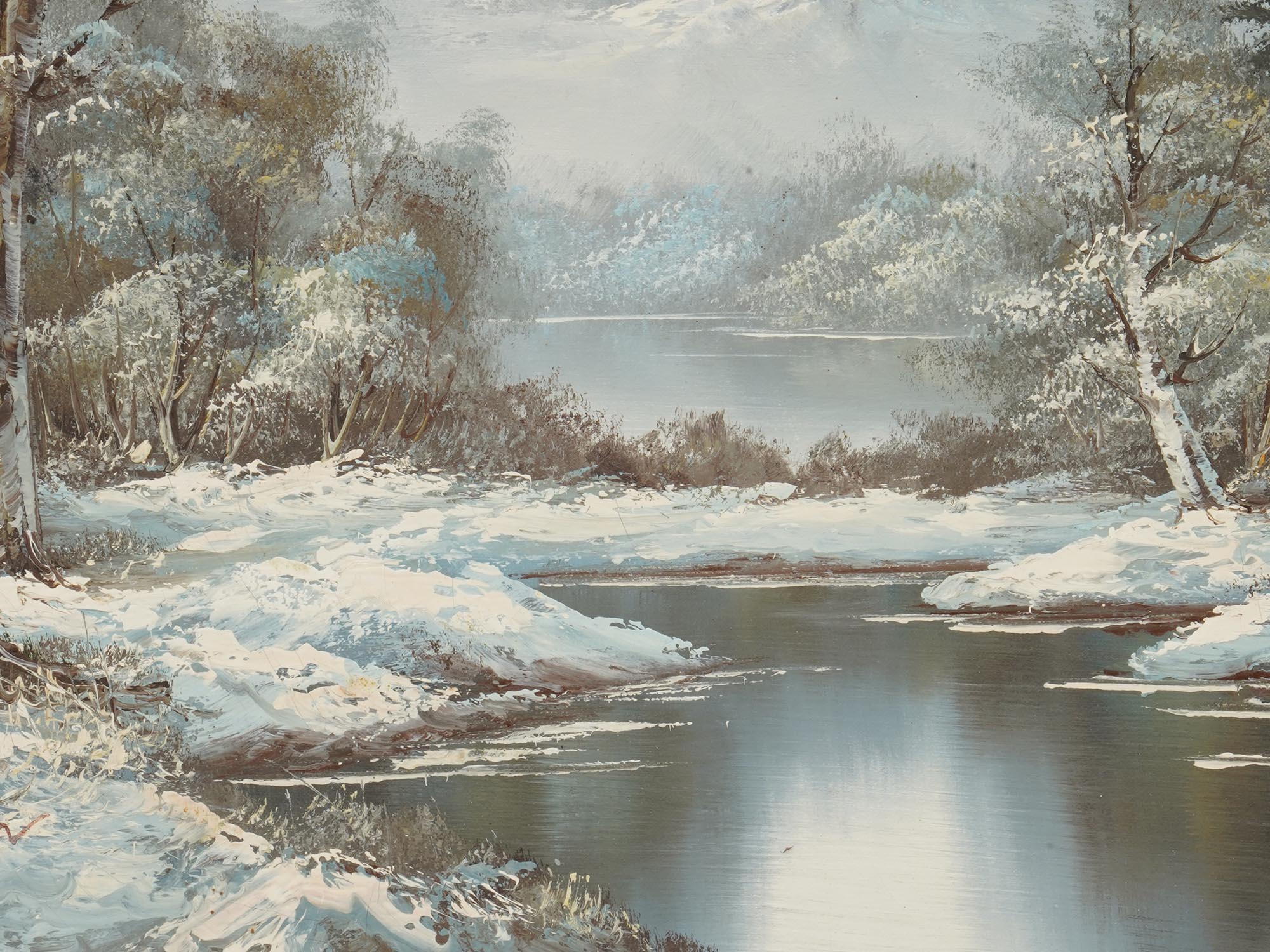 OIL ON CANVAS WINTER PAINTING BY CARL MADDEN PIC-2